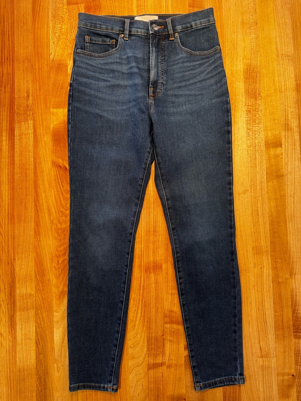 Everlane High Rise Ankle Skinny Classic Dark Wash Denim Sz 28